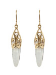 Dangle Earrings (Gold/Clear)