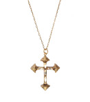 Resurrection Crystal Cross Charm (Gold)
