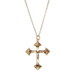 Resurrection Crystal Cross Charm (Gold)