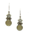 San Benito Square Earrings (Silver/Clear/Jet)