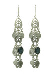 Tribal Feather Milagro Earrings (Silver)