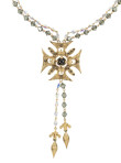 Evil Lasso Necklace  (Gold/Black Diamond)